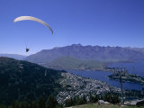 Tandem Parapenting, Queenstown, Otago, South Island, New Zealand Photographic Print by Jeremy Bright