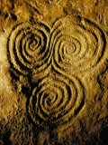 Carvings on Stone, New Grange (Newgrange) Site, County Meath, Leinster, Eire (Ireland) Photographic Print by Bruno Barbier