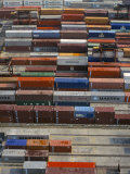 Containers in Container Terminal, Hong Kong, China Photographic Print by Tim Hall