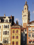 Flemish Houses and Belfry of the Nouvelle Bourse, Grand Place, Lille, Nord, France Photographic Print by David Hughes