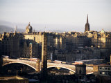 View of City from Calton Hill, Edinburgh, Lothian, Scotland, United Kingdom Photographic Print by Michael Jenner