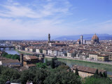 View of City from Piazzale Michelangelo, Florence, Tuscany, Italy Photographic Print by Hans Peter Merten