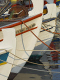 Close up of the Front of Three Fishing Boats in the Harbour, Sitia, Crete, Greek Islands, Greece Photographic Print by Eitan Simanor