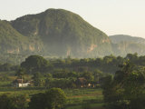 Fertile Plain with Little Farm and Typical Haystack Hills, UNESCO World Heritage Site, Cuba Photographic Print by Eitan Simanor