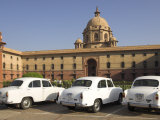 The Secretariats, Rashtrapati Bhavan, with White Official Ambassador Cars with Secretatriat, India Photographic Print by Eitan Simanor