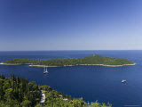 Yacht Moored off the Dalmatian Coast, Croatia Photographic Print by Graham Lawrence