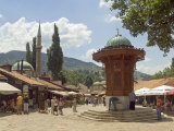 Sebilj Fountain, Bascarsija Market, Sarajevo, Bosnia, Bosnia-Herzegovina Photographic Print by Graham Lawrence