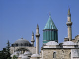 Mevlana Turbe (Mausoleum), and Selimiye Camii (Mosque of Selim), Dating from 16th Century, Anatolia Photographic Print by Michael Short