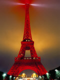 Eiffel Tower Decorated for Chinese New Year, Paris, France Photographic Print by Bruno Morandi