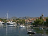 Luxury Yachts Moored in the Harbour, Cavtat, Dalmatia, Croatia Photographic Print by Graham Lawrence
