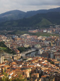 Bilbao River (Ria De Bilbao), Bilbao, Basque Country, Euskadi, Spain Photographic Print by Christian Kober