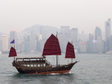 Chinese Junk, Hong Kong, China Photographic Print by Sergio Pitamitz
