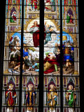 Stained Glass Windows in Cologne Cathedral, Cologne, North Rhine Westphalia, Germany Photographic Print by Yadid Levy