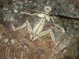 Barrginj, Wife of Namarrgon the Lightning Man, a Supernatural Ancestor at Aboriginal Rock Art Site Photographic Print by Robert Francis