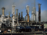 Oil Refinery at Laurel, Near Billings, Montana, USA Photographic Print by Robert Francis