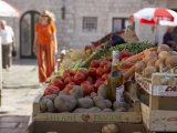 Market in Dubrovnik, Dalmatia, Croatia Photographic Print by Joern Simensen