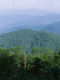 Looking Over the Appalachian Mountains from the Blue Ridge Parkway in Cherokee Indian Reservation Photographic Print by Robert Francis