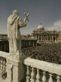 St. Peter's Square, Easter 1975, Rome, Lazio, Italy Photographic Print by Christina Gascoigne
