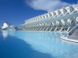 Principe Felipe Science Museum with Hemisferic in Background, Valencia, Spain Photographic Print by Marco Simoni