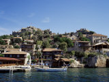 View from the Sea of the Village of Simena, Near Kekova, Anatolia, Turkey, Mediterranean, Eurasia Fotografie-Druck von Marco Simoni