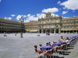 Two Girls at Cafe Table, Plaza Mayor, Salamanca, Castilla Y Leon, Spain Photographic Print by Ruth Tomlinson