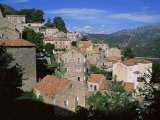 Tolla Village and Dam, Corsica, France Photographic Print by Guy Thouvenin