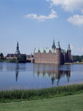 Schloss Frederiksborg in Hillero Town, on Lake Esrum, Denmark, Scandinavia Photographic Print by Adina Tovy
