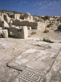 Mosaic of the Gladiators in the House of the Gladiators, Kourion (Curium) (Kurion), Cyprus Photographic Print by Tom Teegan