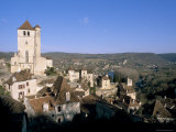 Village of St.- Cirq-Lapopie on a Rock Above Lot River, Quercy Region, Lot, France Photographic Print by Adam Tall
