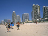 Beach, Central Shopping Mall and Restaurants, Surfers Paradise, Gold Coast, Queensland, Australia Photographic Print by Ken Wilson