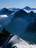 Looking toward Matterhorn from Aiguille du Midi, Chamonix, Rhone-Alpes, France Photographic Print by David Tomlinson