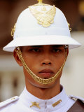 Ceremonial Guard in Uniform, Grand Palace, Bangkok, Thailand Photographic Print by Ray Laskowitz