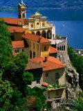 Sanctuary of Madonna del Sasso and Lago Maggiore, Locarno, Ticino, Switzerland Photographic Print by Glenn Van Der Knijff