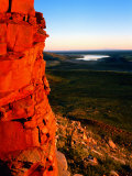 Central Mountain Wedge and Salt Pans Filled with Water, Tanami Desert, Australia Photographic Print by Bethune Carmichael