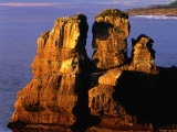Sea Stack at Dolomite Point at Sunset, Paparoa National Park, New Zealand Photographic Print by Ross Barnett