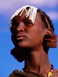 Maasai Girl with White Beads Indicating She Has Been Circumcised, Longido, Arusha, Tanzania Photographic Print by Ariadne Van Zandbergen
