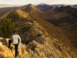 Hiker at Count Point Looking at Mt. Giles, Northern Territory, Australia Photographic Print by Bethune Carmichael