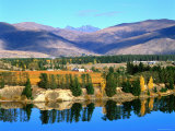 Bannockburn, Reflections in Lake Dunstan and Hector's Range, New Zealand Photographic Print by Ross Barnett