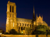Cathedrale de Notre Dame de Paris at Night, Paris, Ile-De-France, France Photographic Print by Glenn Beanland