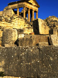 Roman Inscriptions, with Capital of Dougga Behind, Dougga, Siliana, Tunisia Photographic Print by Bethune Carmichael