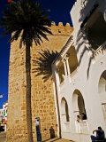 People and Palm Tree Outside Mahdia Museum, Mahdia, Tunisia Photographic Print by Bethune Carmichael