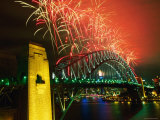 Fireworks over Sydney Harbour Bridge, New Year's Eve, Sydney, New South Wales, Australia Photographic Print by Oliver Strewe