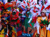 Folk Dance Group Preparing for Parade at Annual Feria de la Chinita, Zulia, Venezuela Photographic Print by Krzysztof Dydynski