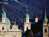 Belltowers of Church, from Monschberg Hill, Salzburg, Salzburg Province, Austria Photographic Print by Izzet Keribar