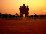 Patuxai at Sunset, Vientiane, Vientiane Prefecture, Laos Photographic Print by Alain Evrard