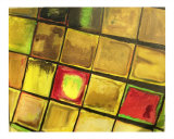 Barcelona Mosaic Red Giclee Print by Rebecca Felland-syring