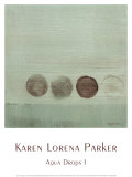Aqua Drops I Prints by Karen Lorena Parker