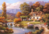 Cottage Stream Affiches par Sung Kim