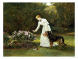 In the Rose Garden Giclée-Druck von Heywood Hardy