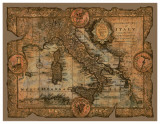 Map of Italy  Prints by John Douglas